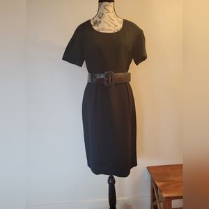 Calvin Clain black dress with the belt, Size 8